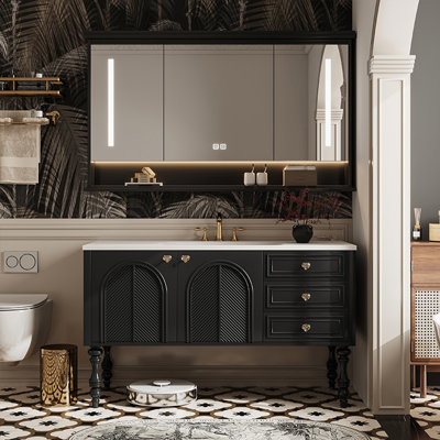 Armoire de salle de bain style rétro français