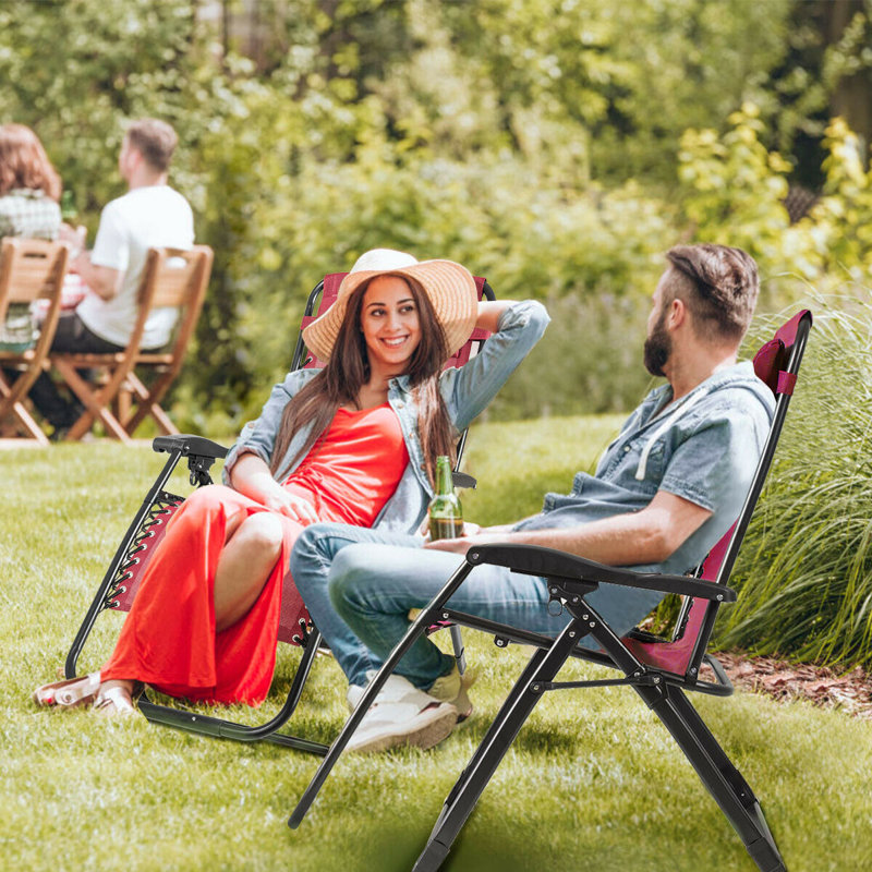 Roper Folding Zero Gravity Chair, Wine Red