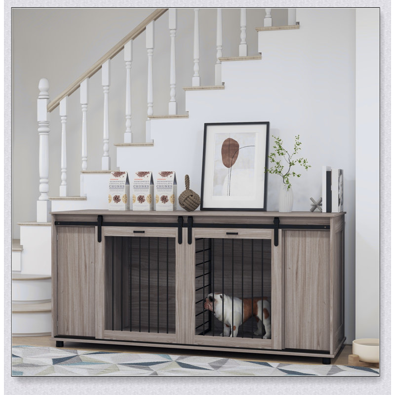 Table de bout moderne avec rangement pour chien Pawhut