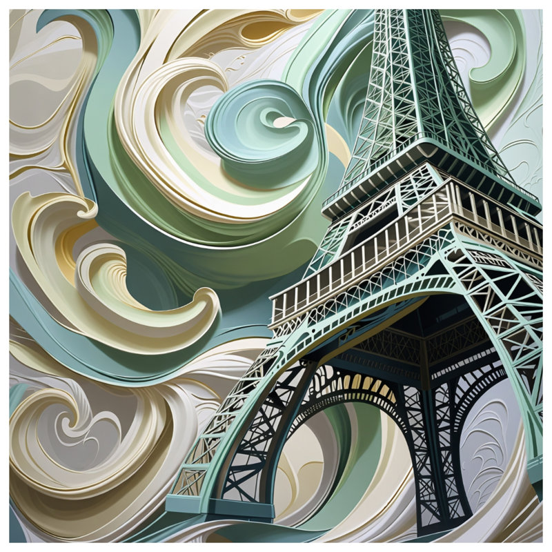 Coussin Tour Eiffel, coussins double face Architecture, 14 X 14 pouces