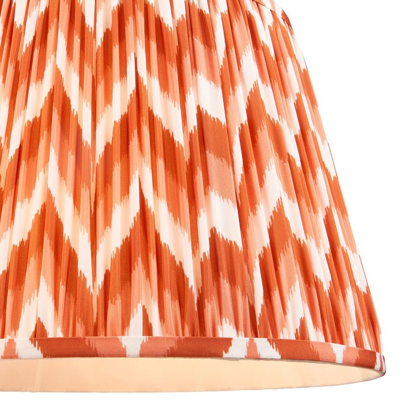 Zigzag Lamp Shade, Orange, 27.5cm H x 28cm W x 40cm D