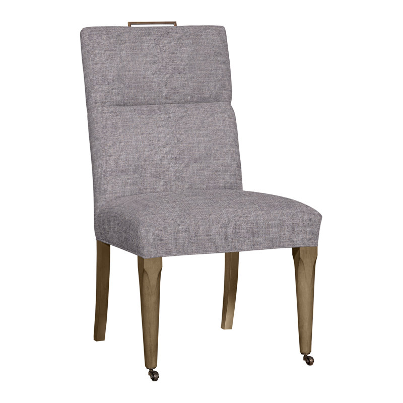 Thom Filicia Home 40.5" Upholstered Back Side Chair, Hampton, Nomad Slate Crypton® Chenille