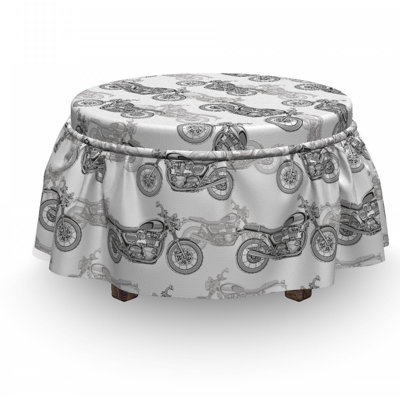 Ensemble de housse pour repose-pieds à coussins carrés 2 pièces pour motocycle details in