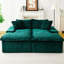 Chaise longue double en velours Turtle