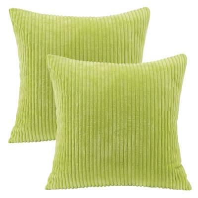 Striped Corduroy Throw Pillow Cover, Solid Color Textured Decorative Pillow Cover