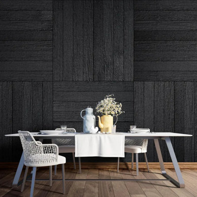 Papier peint géométrique moderne gris foncé