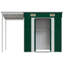 Broghin Garden Shed with Extended Roof Outdoor Tool Shed Storage Shed Steel-1026969122