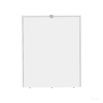 Kaplar 33" Wide  x  23" Deep folding Table with Four Shelves, Floating Table, Retractable Table, Floating Desk, Ironing Table White
