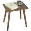 Table d'appoint, petite table de chevet en bois massif pour salon, mini table de nuit moderne en bois massif pour chambre, bureau et petits espaces, brun rustique-136142928