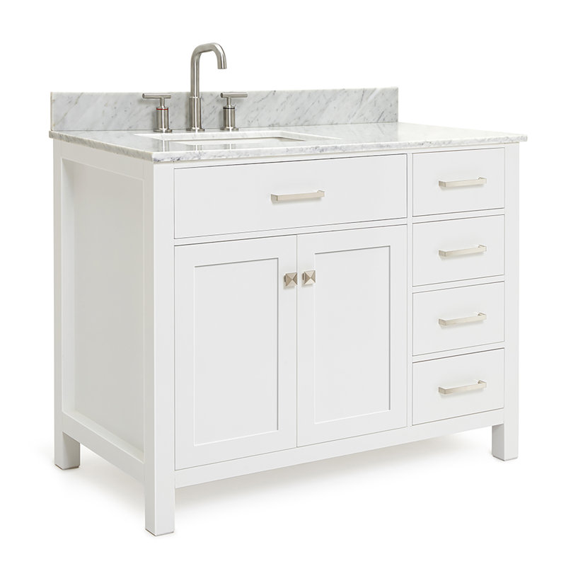 Ensemble de meuble-lavabo simple 43 po Aberdeenshire, Blanc
