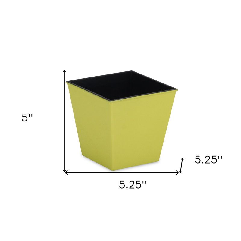 Pot à fleurs carré en plastique recyclé 5 po