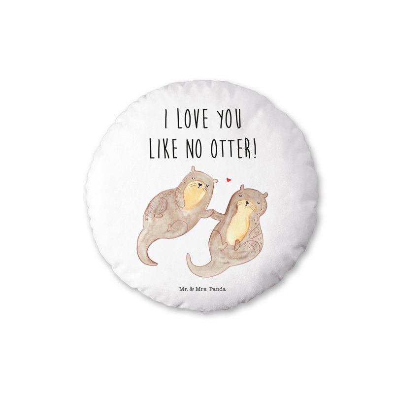 Mr. & Mrs. Panda Circular Throw Cushion