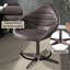 Fauteuil pivotant en cuir - ébène, construction pivotante de bureau en ébène, offre un bon soutien