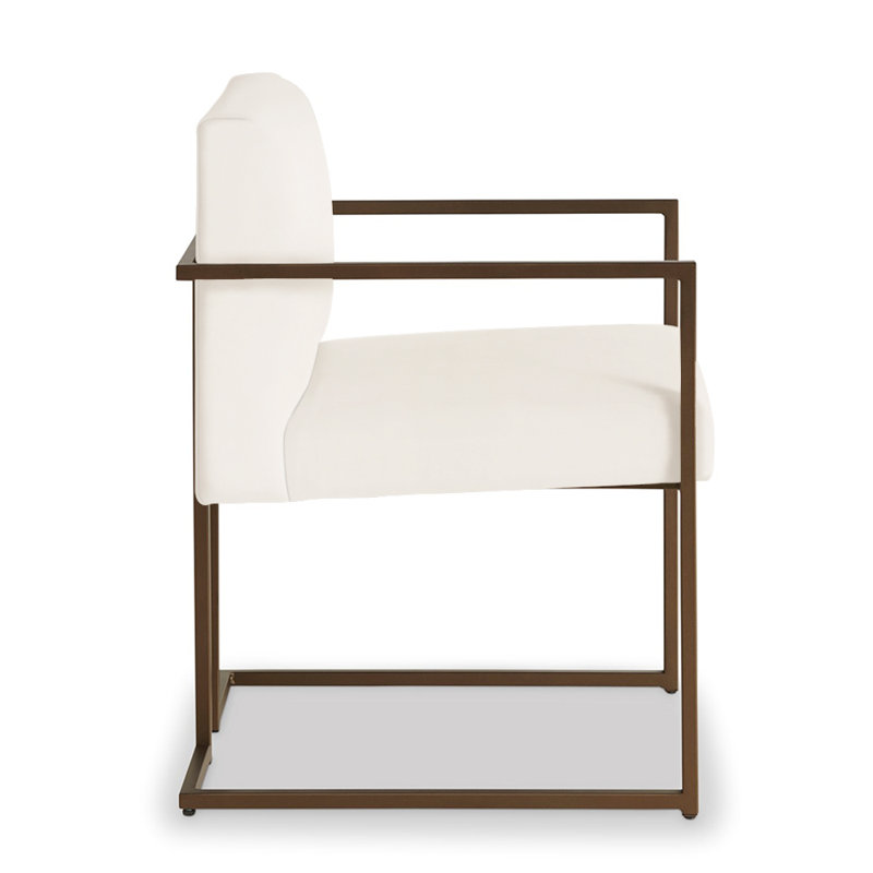 Axel Upholstered Arm Chair, Parchment Polyester