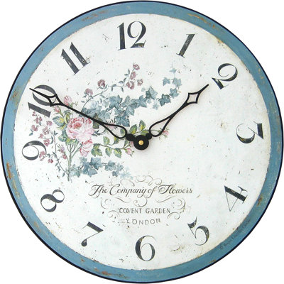 Boudreau Climbing Rose Wall Clock - 36cm