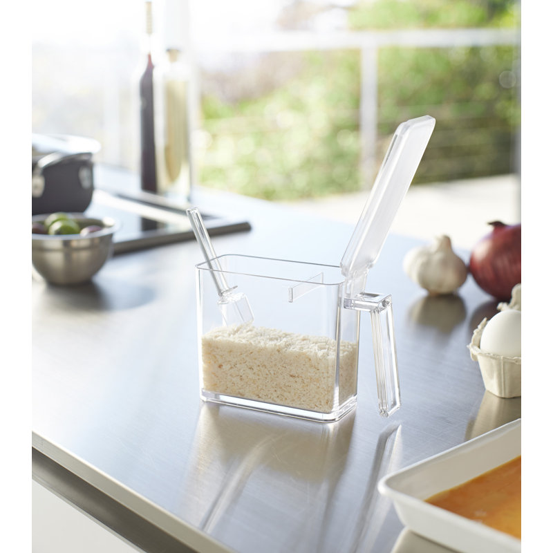 Small White Plastic Spice Jar Set with Flip Top Lid