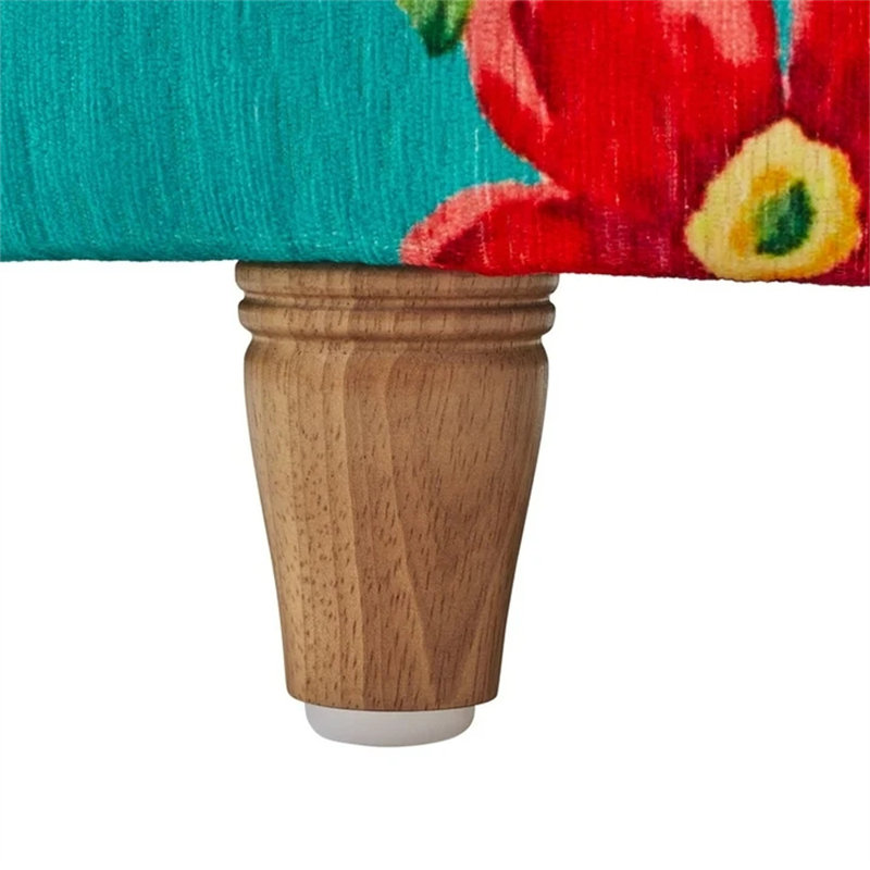 Repose-pieds rond avec rangement Floral