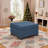 Tufted Upholstered Fabric Storage Ottoman With Birch Wood Legs-429203500