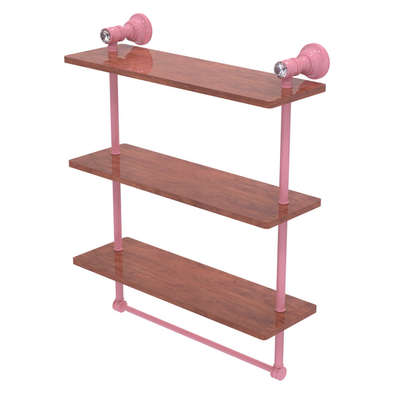 Tablette flottante 3 pièces Carolina, H 19,7 po x l 16 po x P 5,54 po, Rose