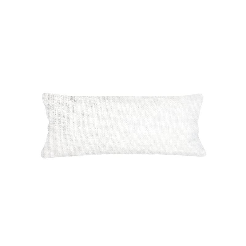 Anaya White Linen Throw Pillow with Down Blend Insert