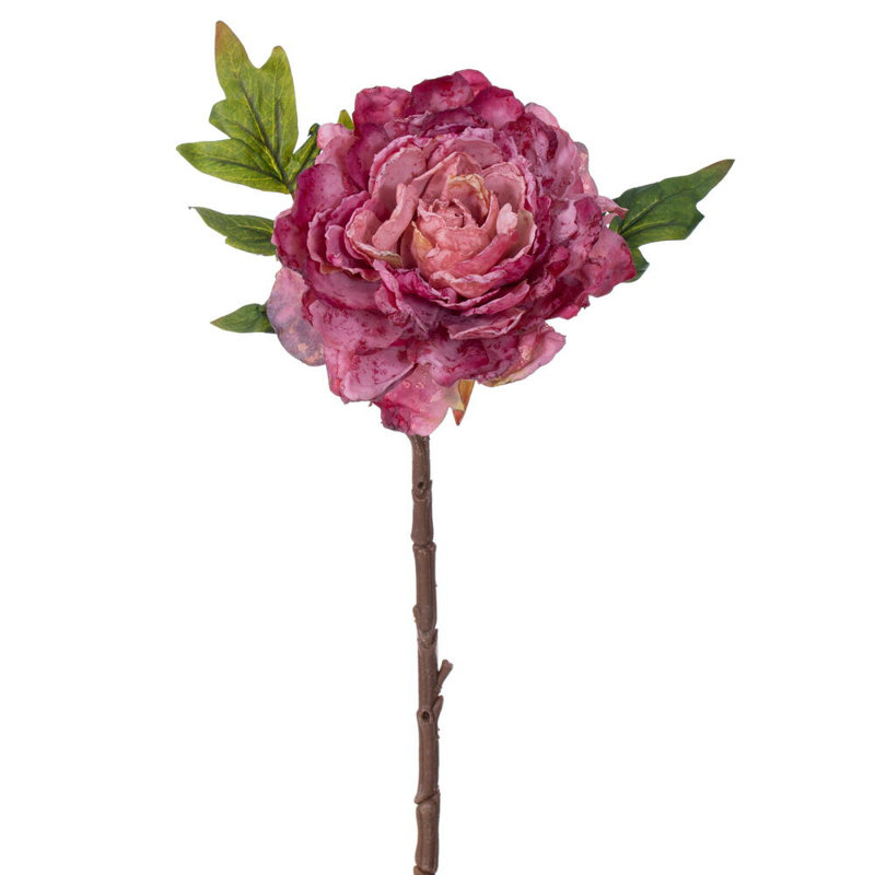 16.5 Peony Stem. Each bag contains three sprays., Pink