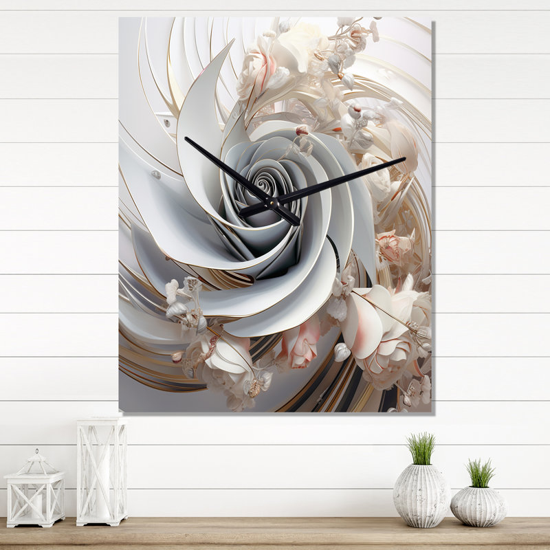 Horloge murale moderne blanche, H 28 po x l 12 po x P 1 po