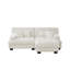 Canapé modulaire Cloud Couch pour le salon, canapé 2 places en chenille avec 2 coussins lombaires et 2 coussins décoratifs, canapé rembourré à large accoudoirs avec repose-pieds convertible, chenille-954844867-954844870