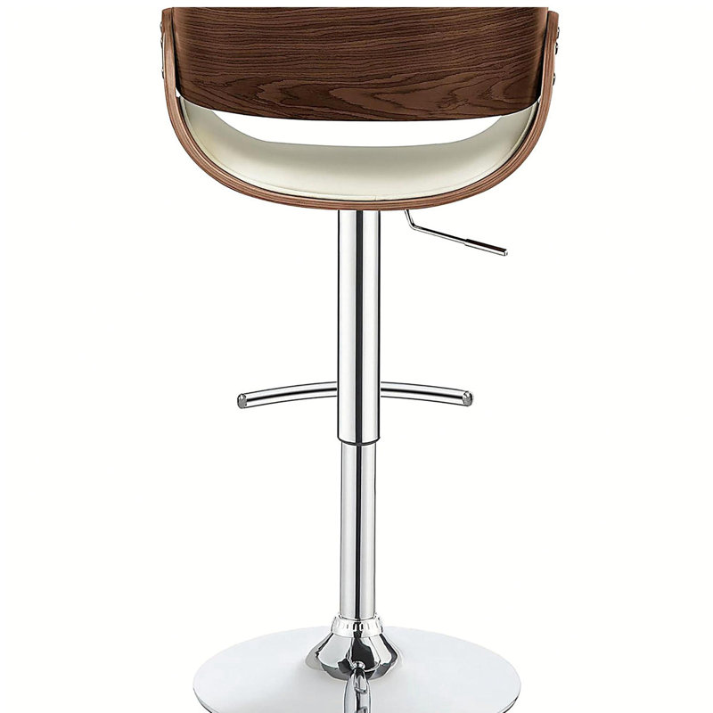 Ecru and Adjustable Bar Stool