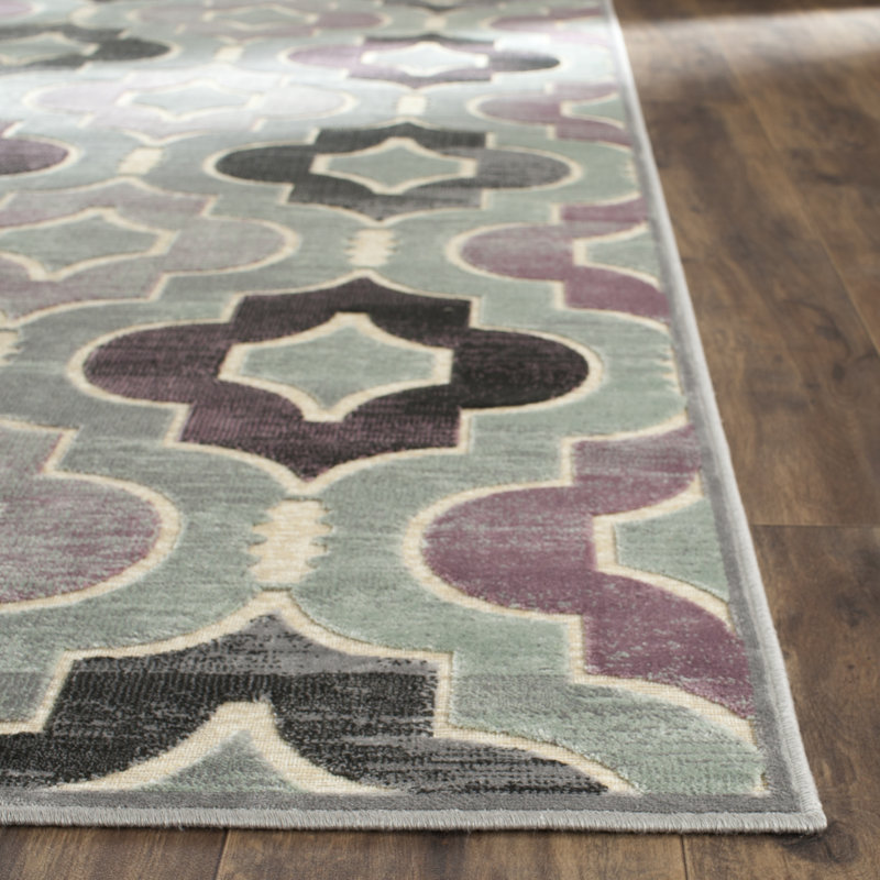 Handmade Reversible Gray Viscose Silk 31" Rectangular Rug