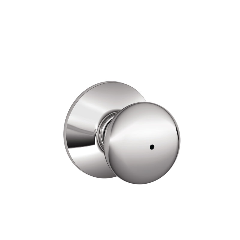 Plymouth Bed and Bath Knob, Bright Chrome