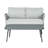 Mariano Steel Loveseat And Table-408218076-408218078