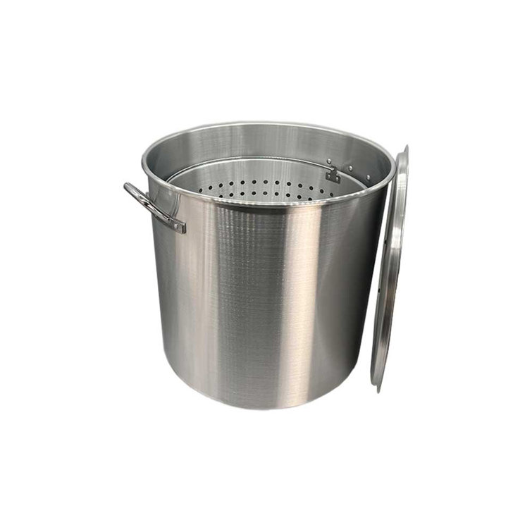 120 Quarts Stainless Steel Stock Pot with Steamer Basket