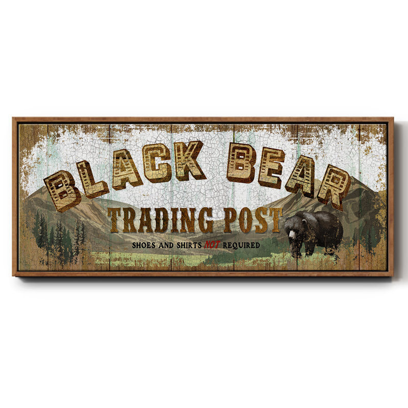 Black Bear Trading Post- Framed Canvas