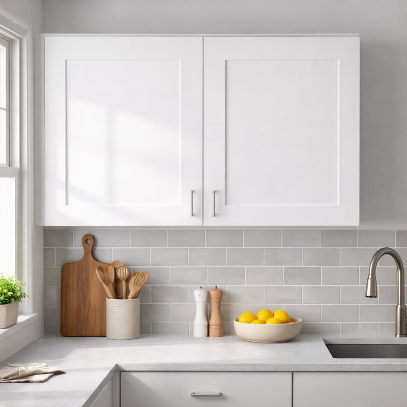 Armoire de cuisine style Shaker de Design House Brookings (prête à assembler), H 30 po x l 36 po, Blanc