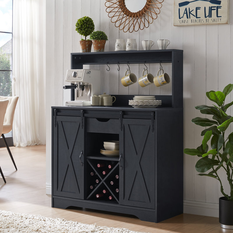 Buffet de cuisine 39,4 po Vehorn, Noir