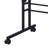 Techni Mobili Rolling Writing Desk With Height Adjustable Desktop And Moveable Shelf, Black-123266651
