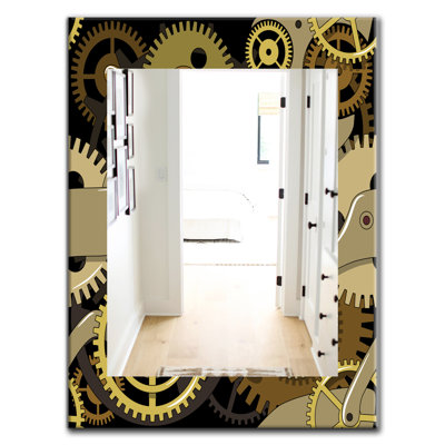 Gear Mecanics Glass Flat Wall Mirror