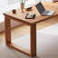 Bureau rectangulaire en bois massif de cerisier épais et robuste-1341771078