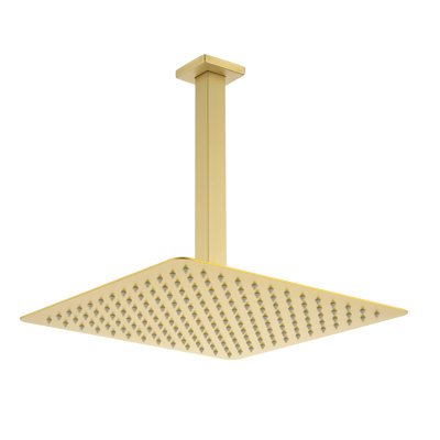 Motif à 1 jet de 2,5 GPM et 11,8 po Pomme de douche fixe au plafond avec bras de douche 
