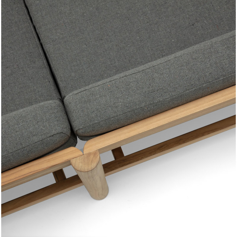 Haven 62.5'' Wide Teak with Sunbrella® Cushions, Sunbrella Greystone