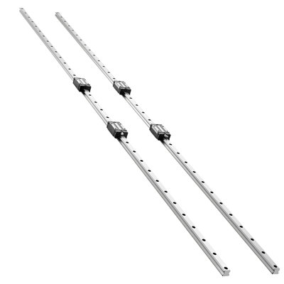 Ensemble de guide de rail linéaire, HGR20, 2 rails de 2 000 mm (78,74 pouces) à mouvement linéaire et 4 blocs de glissières à roulement, antirouille et haute précision, pour bricolage, routeurs à commande numérique, tours, moulins, imprimantes 3D