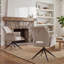 Ensemble de 2 chaises de salle à manger en tissu Modern, fauteuil pivotant avec dossier rembourré et coussin moelleux-2141273015