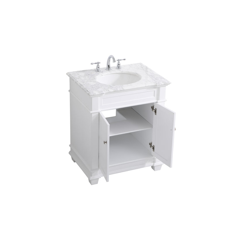 Ensemble de meuble-lavabo simple 30 po Lydie, Blanc
