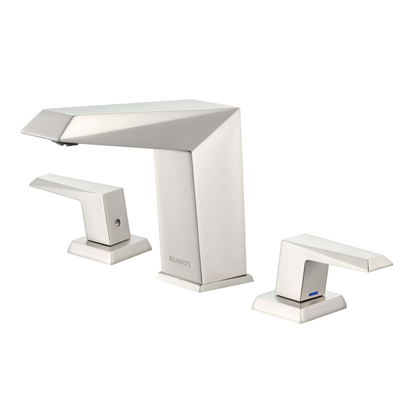 Ruvati Tropea Two Handle Widespread Bathroom Faucet in Brushed Nickel 