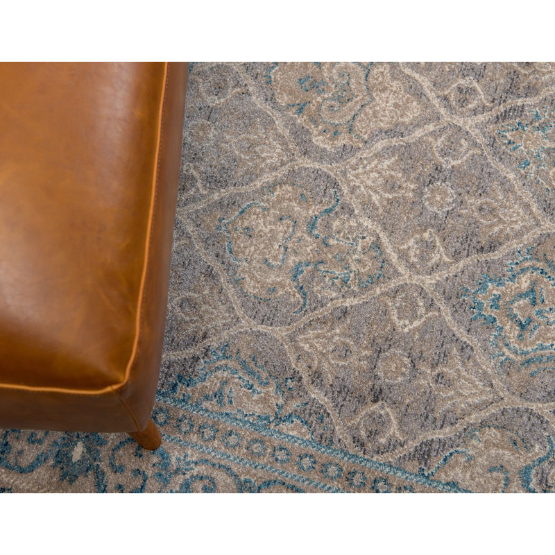 Tapis à motif oriental gris Linz, Rectangle 4 pi x 6 pi