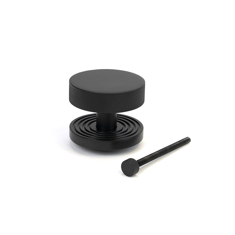Brompton Single Dummy Door Knob , Matt Black