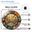 Horloge murale en verre coloré 12 po