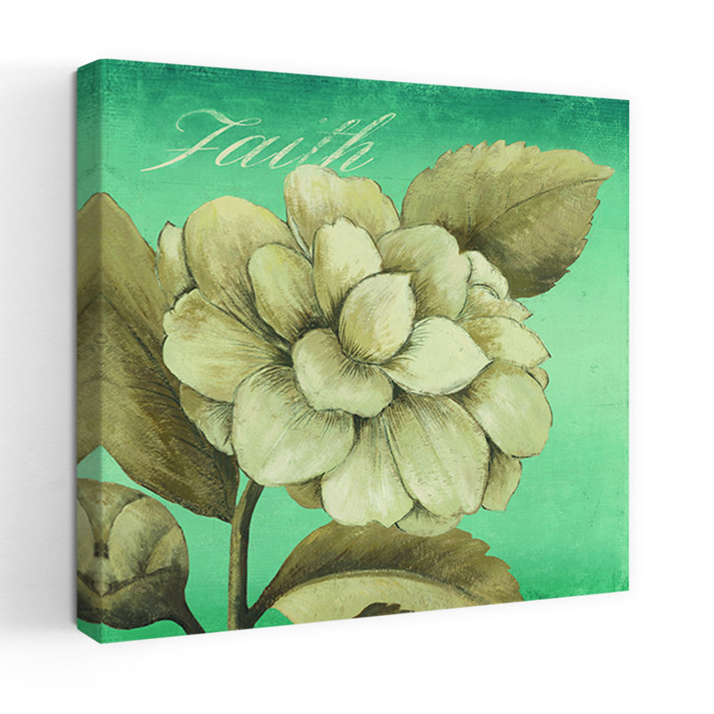 Faith abstraite délicate fleur éthérée, art naturel, H 18 po x l 18 po