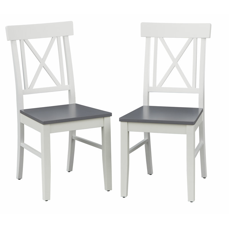 Chaise d'appoint Aliee, Gris / blanc