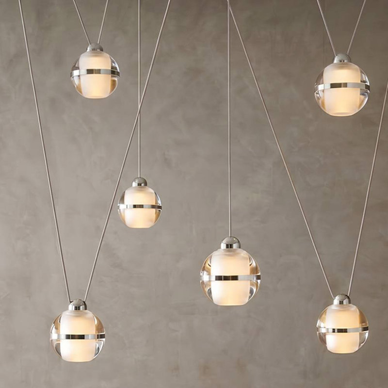 Noble Multi-Drop Chandelier, Chrome